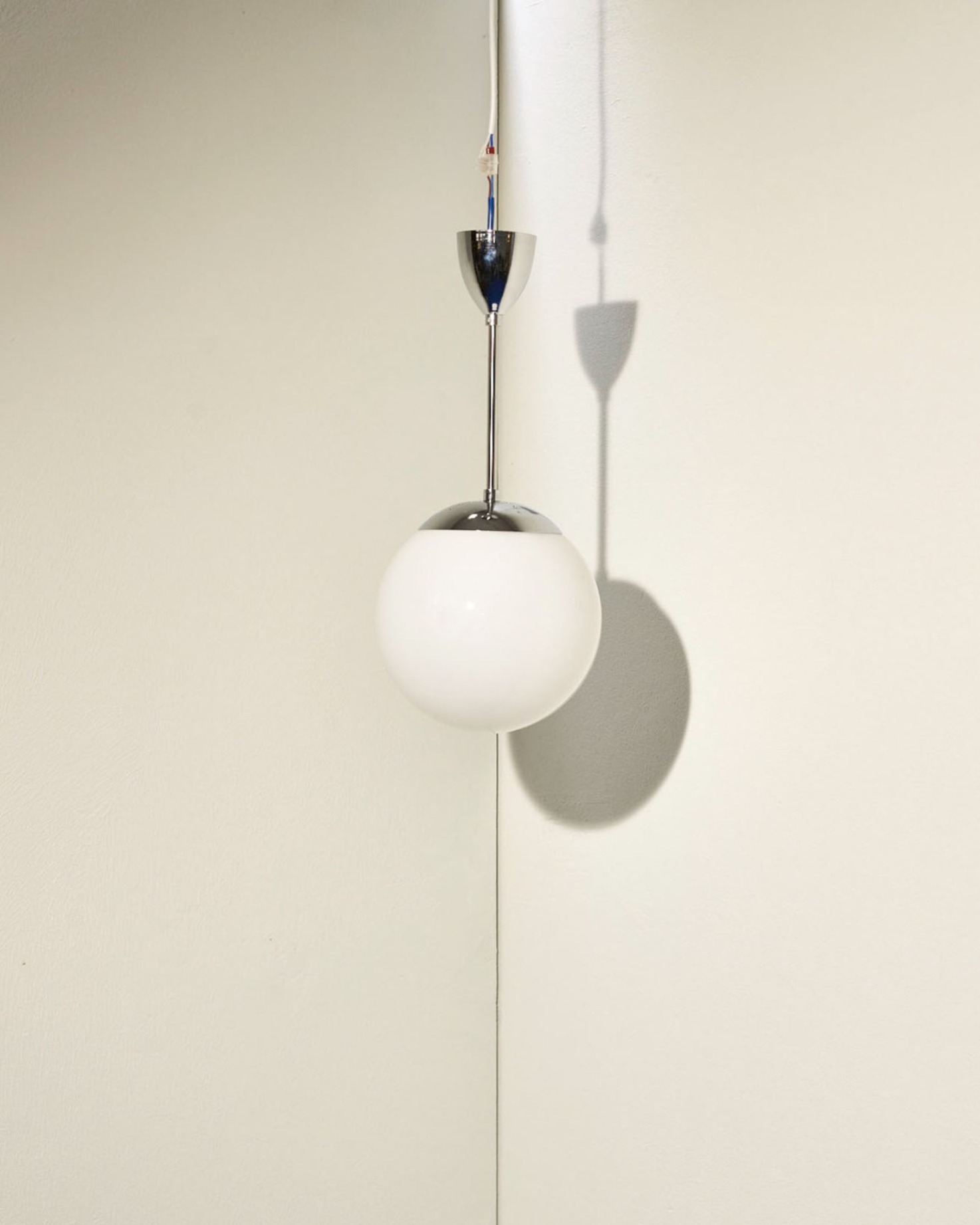 #2219 / Bauhaus Opal Ball Pendant Lamp