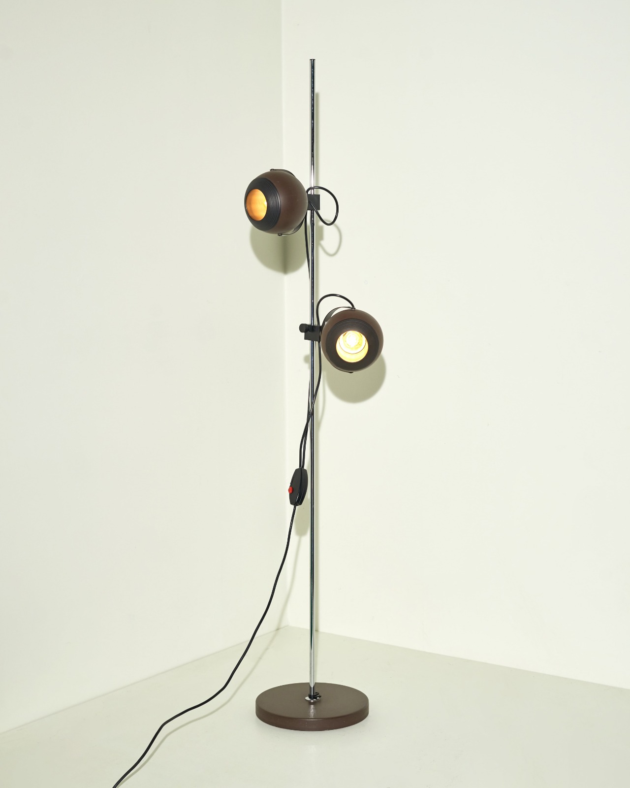 #11137 / 2-Ball Floor Lamp 70s (brown)