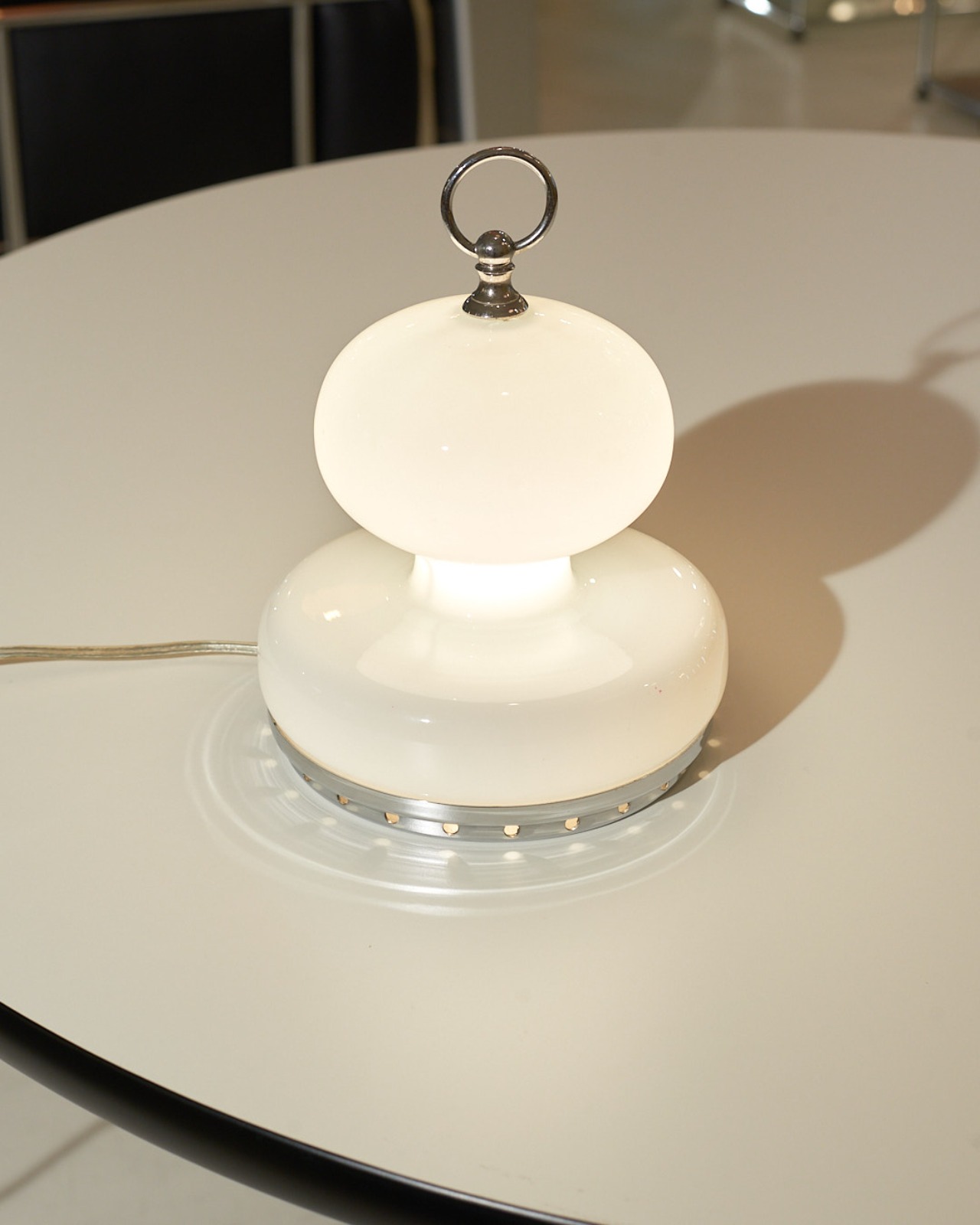 #9099 / Murano Glass Mushroom Table Lamp 60s