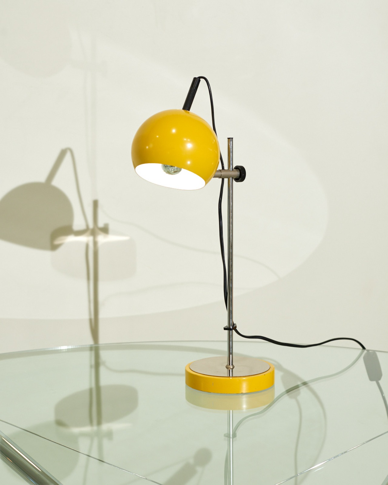#10220 / Gura-Leuchten Side Table Lamp 70s (yellow)