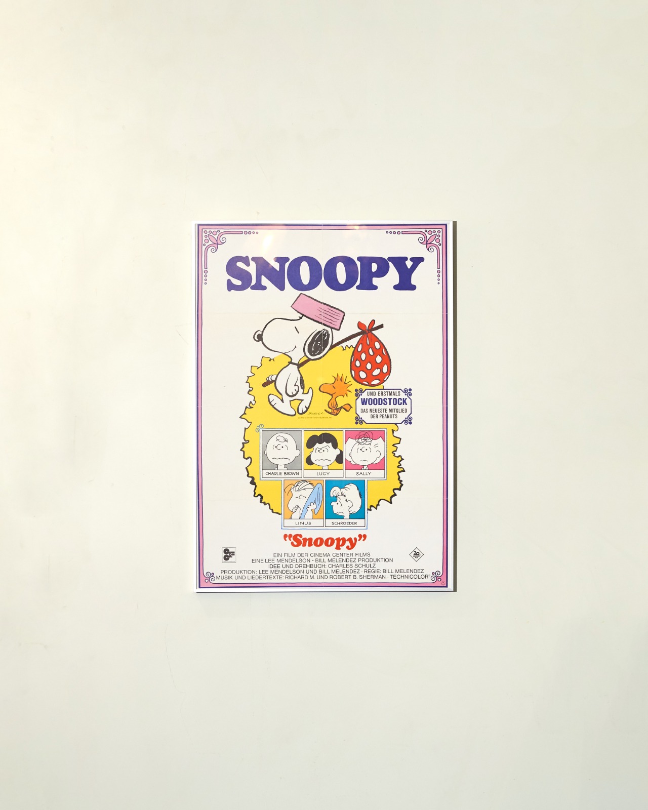#10751 / Snoopy ORIGINAL A1 Kinoplakat Charles M. Schulz / Peanuts / Charlie Brown