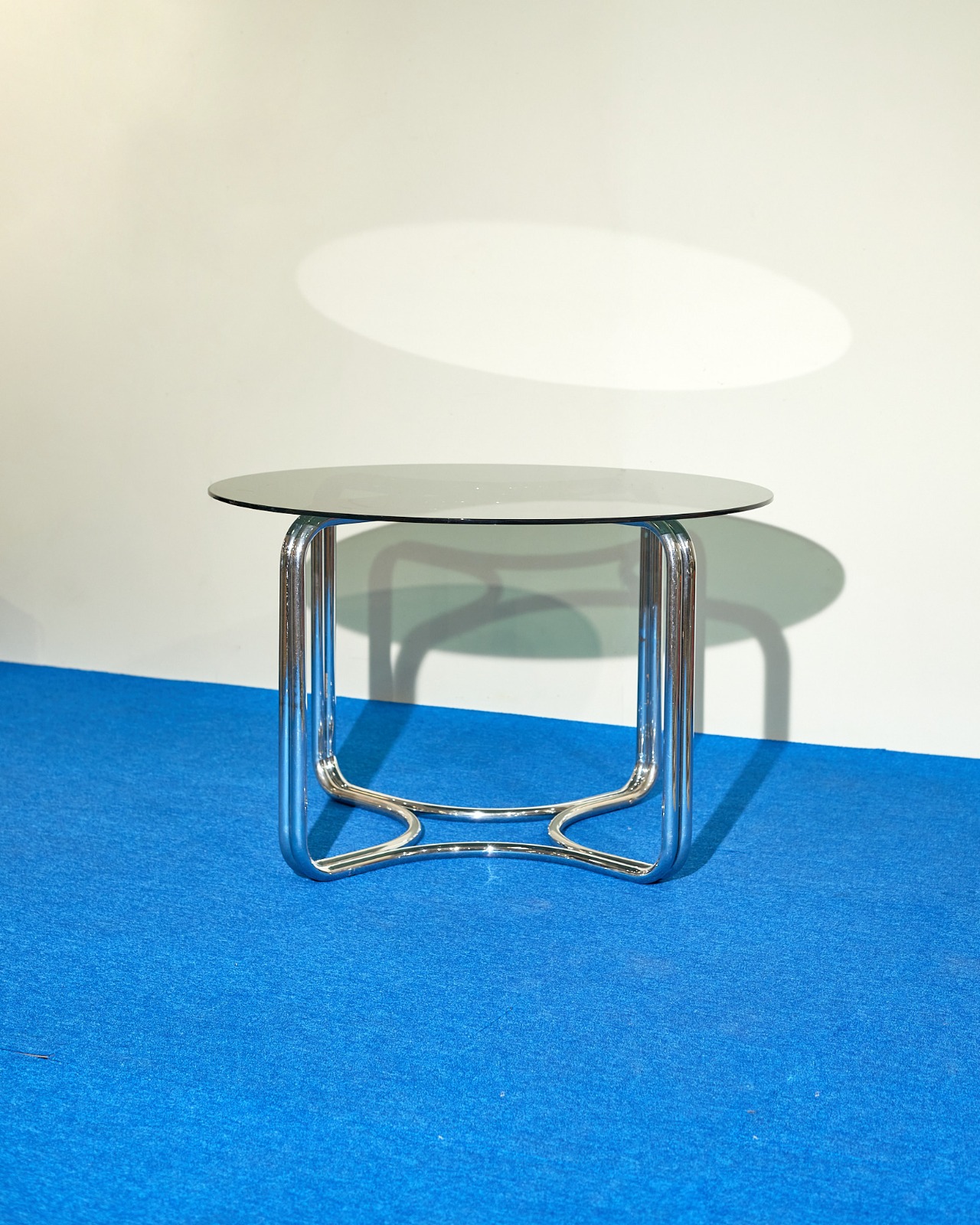 Giotto Stoppino Round Table With Steel Base 70s