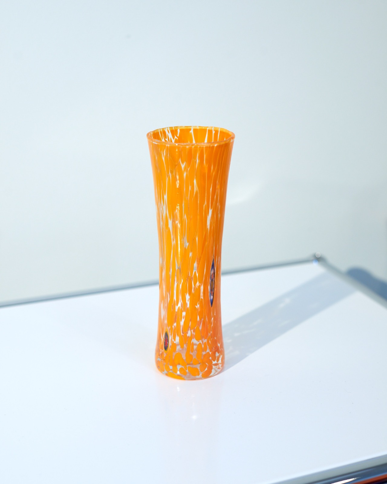 Zecchine Style Murano Glass Vase (orange)